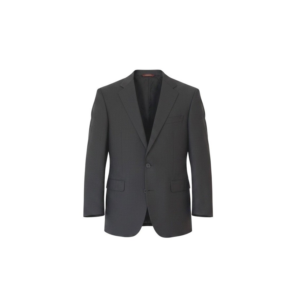 Corbin Ltd Mens Charcoal Gray 2 Piece Suit Blazer Pleated Cuffed Pants USA